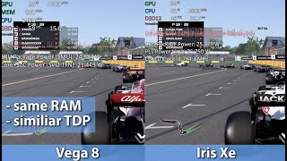 Ryzen 7 5800U vs i71165G7  Vega 8 vs Iris Xe  iGPU Comparison in 11 Games [upl. by Joachima]