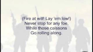 The Caisson Song Original US Army Song  Singalong with Lyrics [upl. by Englis]