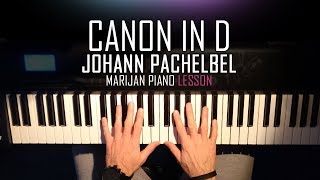 How To Play Canon In D Johann Pachelbel  Piano Tutorial Lesson [upl. by Lladnar]