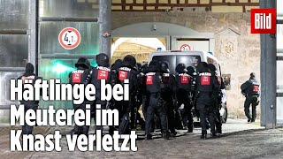 Gefängnismeuterei Polizei stürmt Knast in Thüringen  JVA Untermaßfeld [upl. by Fasa188]