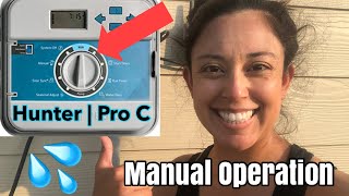 Hunter Sprinkler System Manual Start  Hunter Pro C Manual Operation [upl. by Philan]