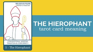 The Hierophant Tarot Card Reading and Meaning [upl. by Ydnolem15]